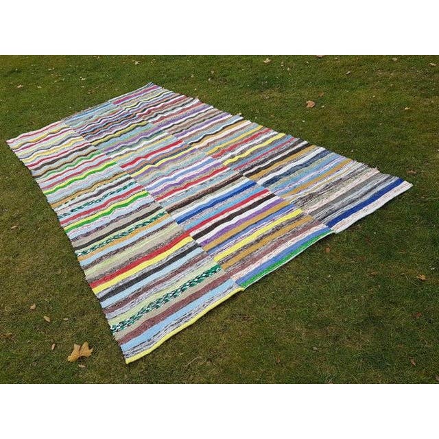Vintage Turkish Anatolian Kilim Rug 6'7'' x 12'3''