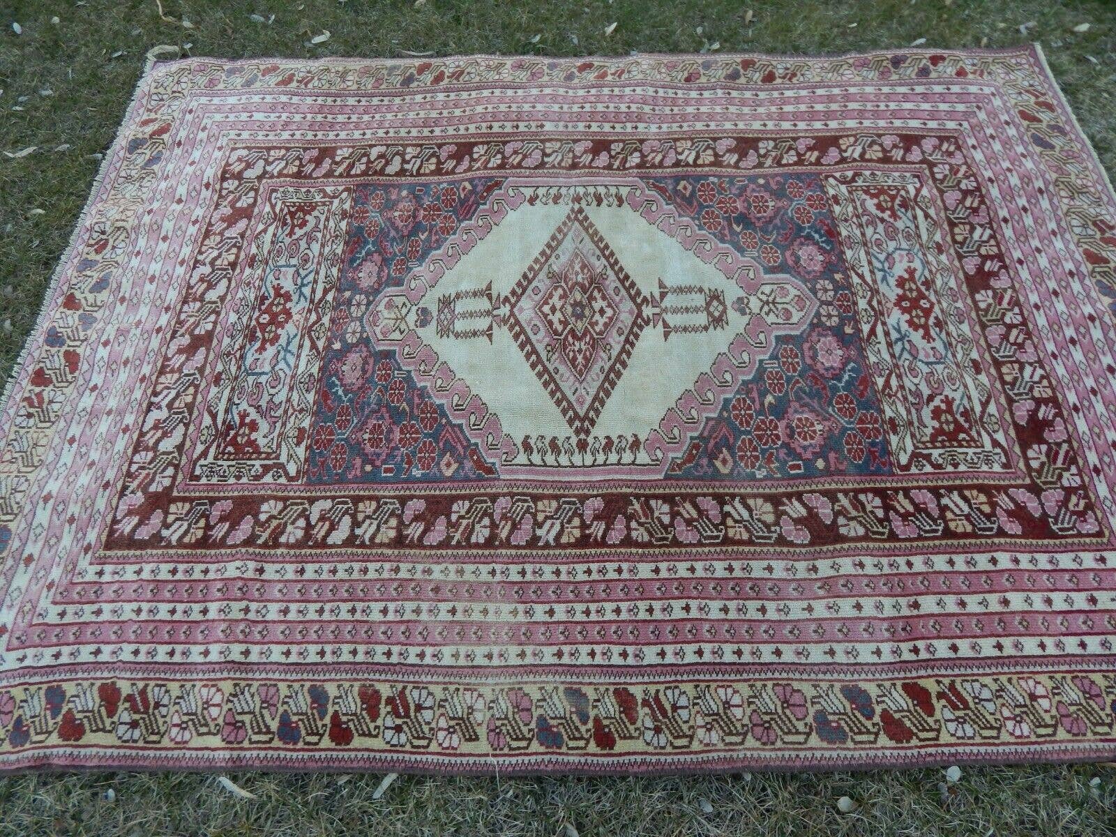 Vintage Turkish Kars Rug 4'5'' x 6'