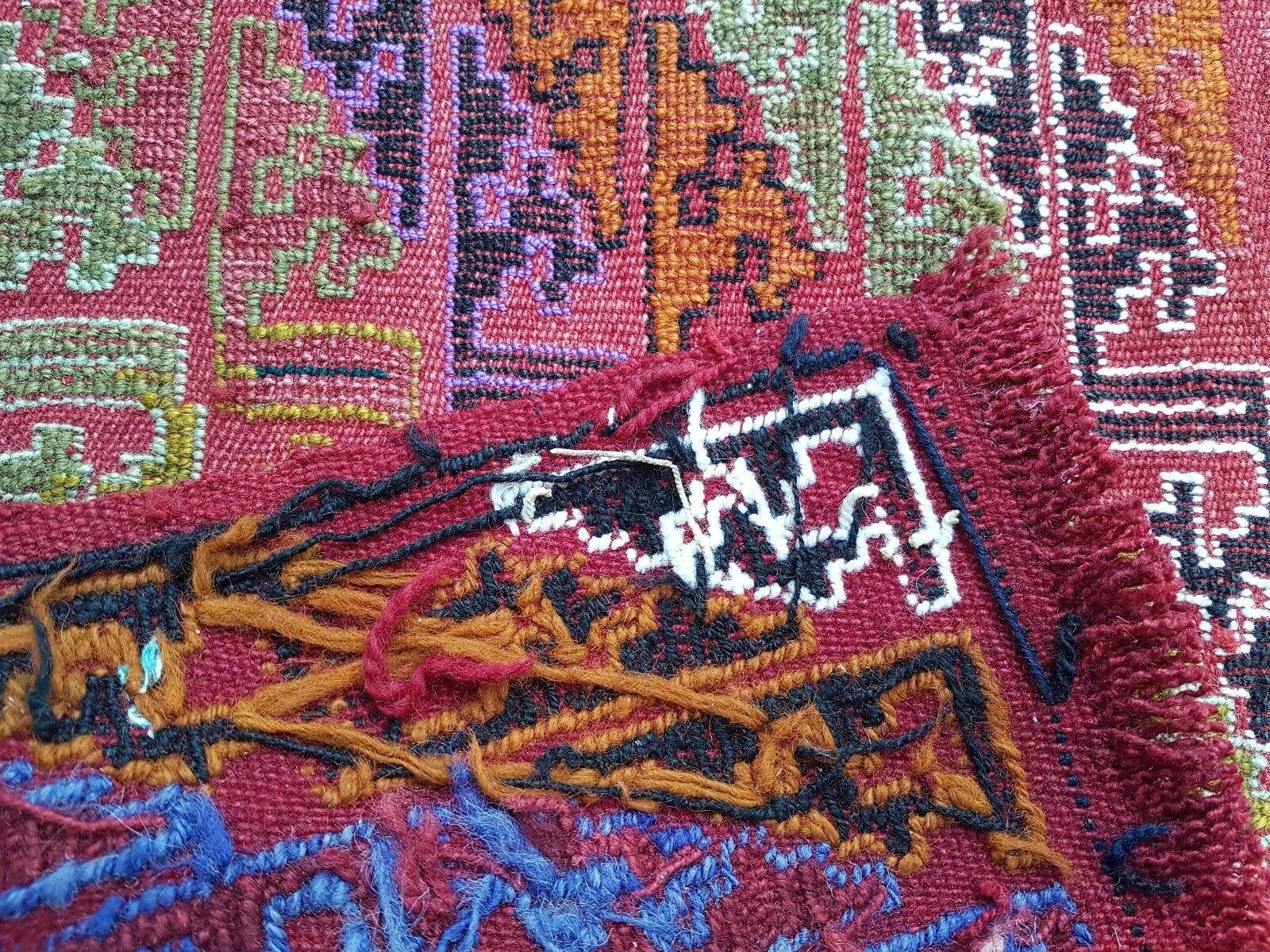 Vintage Turkish Rug 21'' x 37''