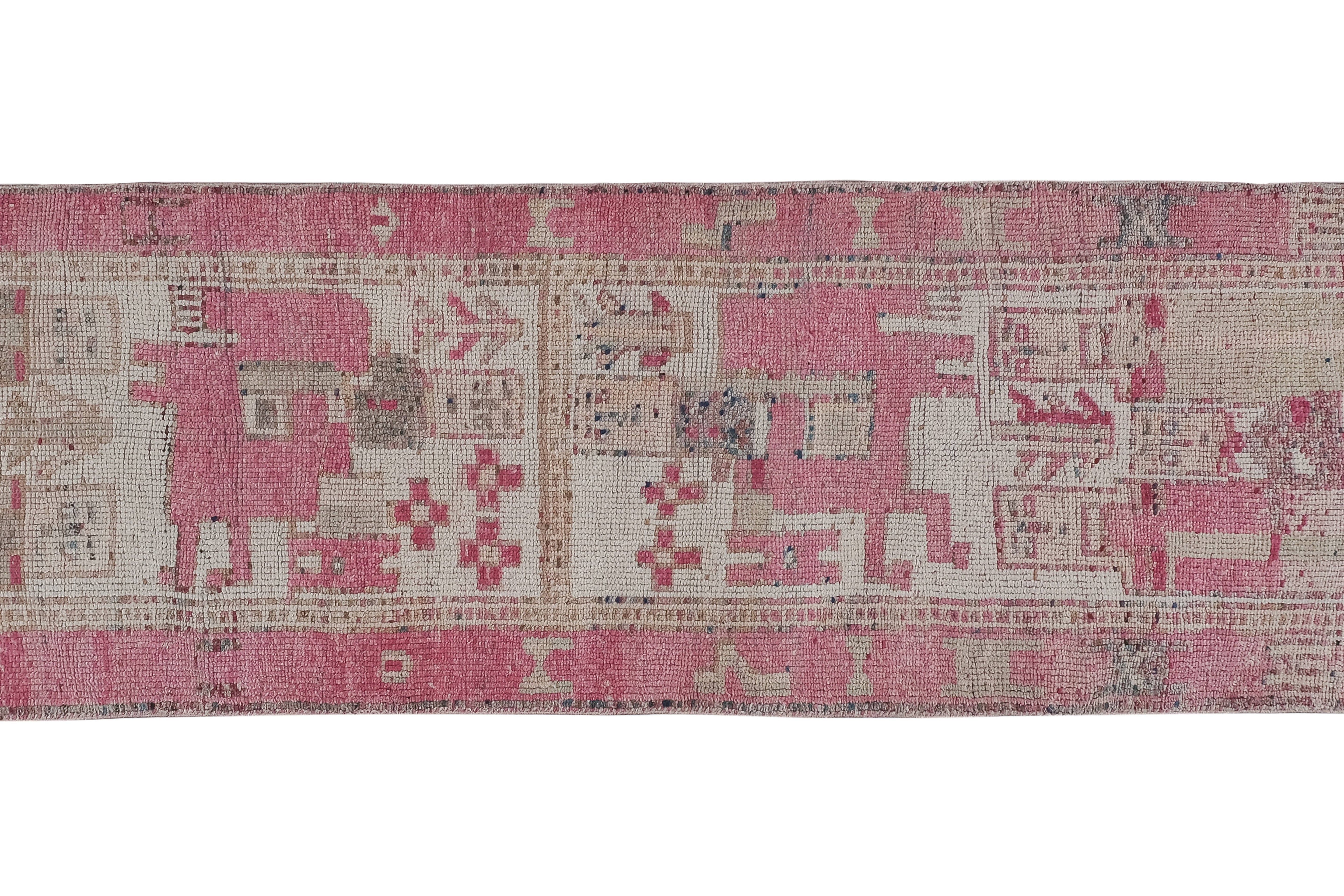 Vintage Kurdish Runner Rug 3'3'' x 10'10''