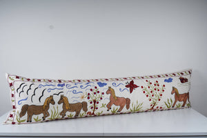 Horse Suzani Bedding Pillow Cover | 1'6'' x 5'11''