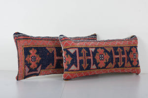 Rug Pillow Cover Set of 2 | 10'' x 24''