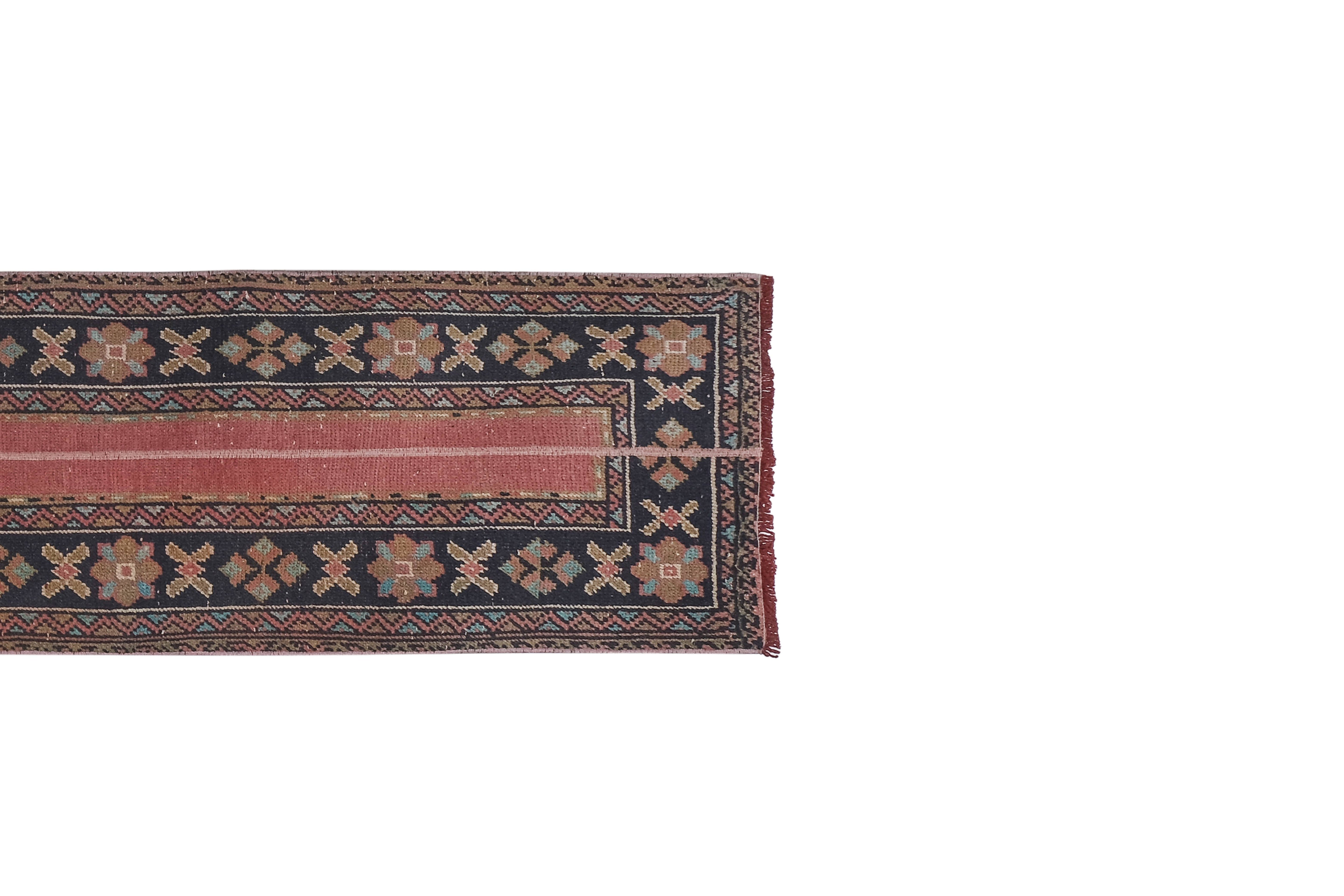 Vintage Turkish Runner Rug 2' x 12'4''