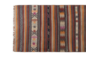 Vintage Turkish Kilim Runner 2'7'' x 16'10''