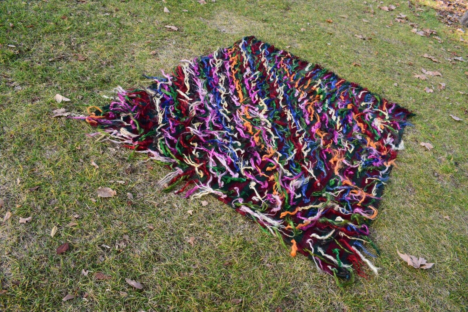 Vintage Turkish Tulu Rug 4'7'' x 5'5''