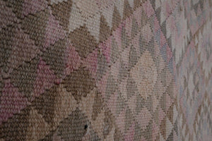 Vintage Turkish Kilim Runner 2'9'' x 12'2''