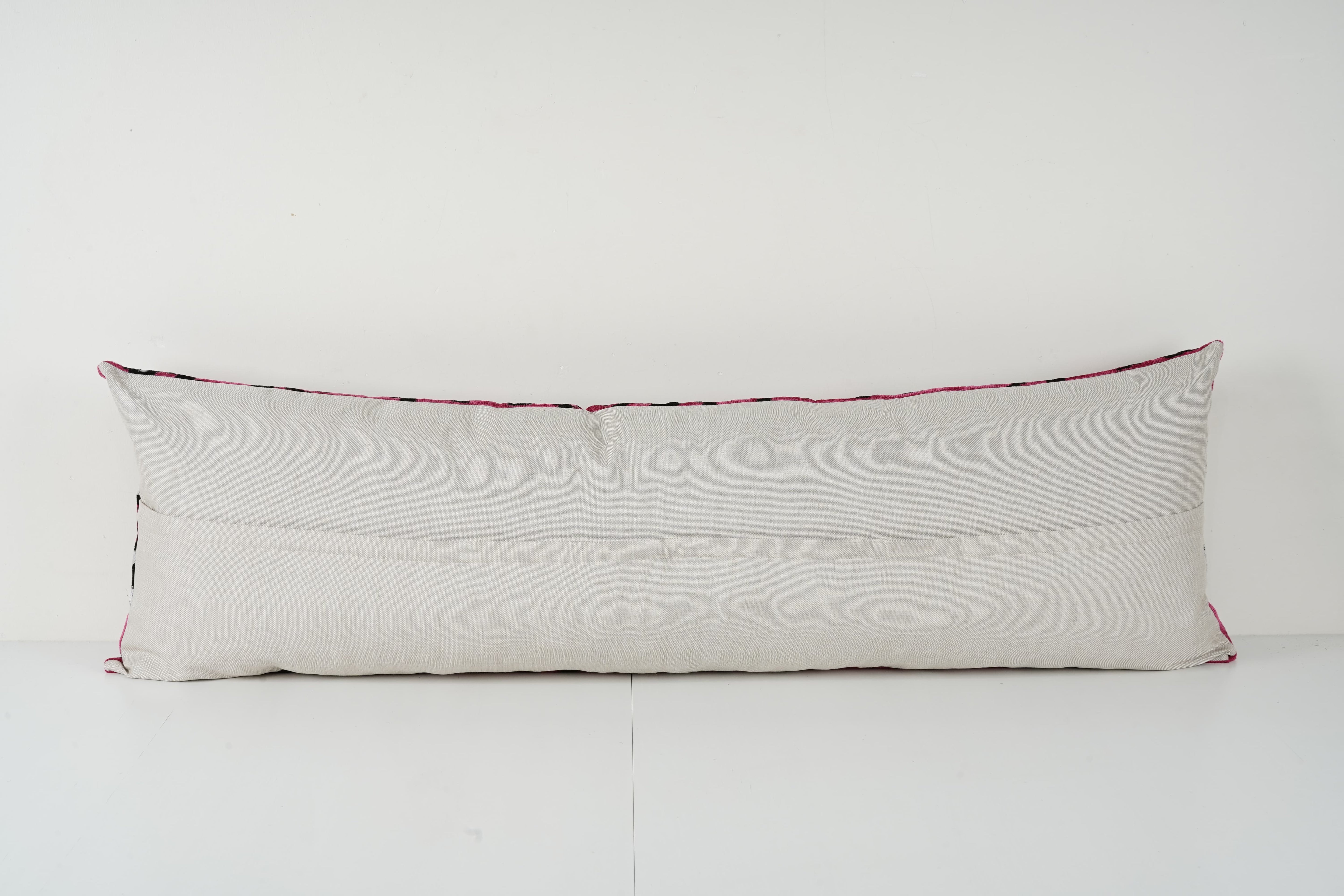 Silk Ikat Velvet Pillow Cover Set of 2 | 16'' x 48''