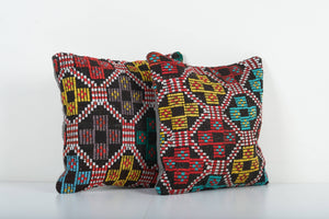 Kilim Pillow Cover Set of 2 | 16'' x 16''