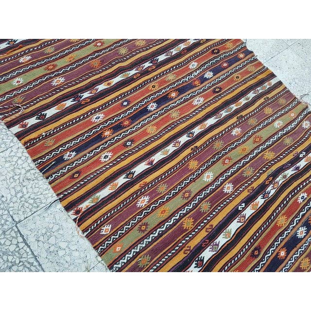 Vintage Turkish Kilim Rug 4'6'' x 7'2''