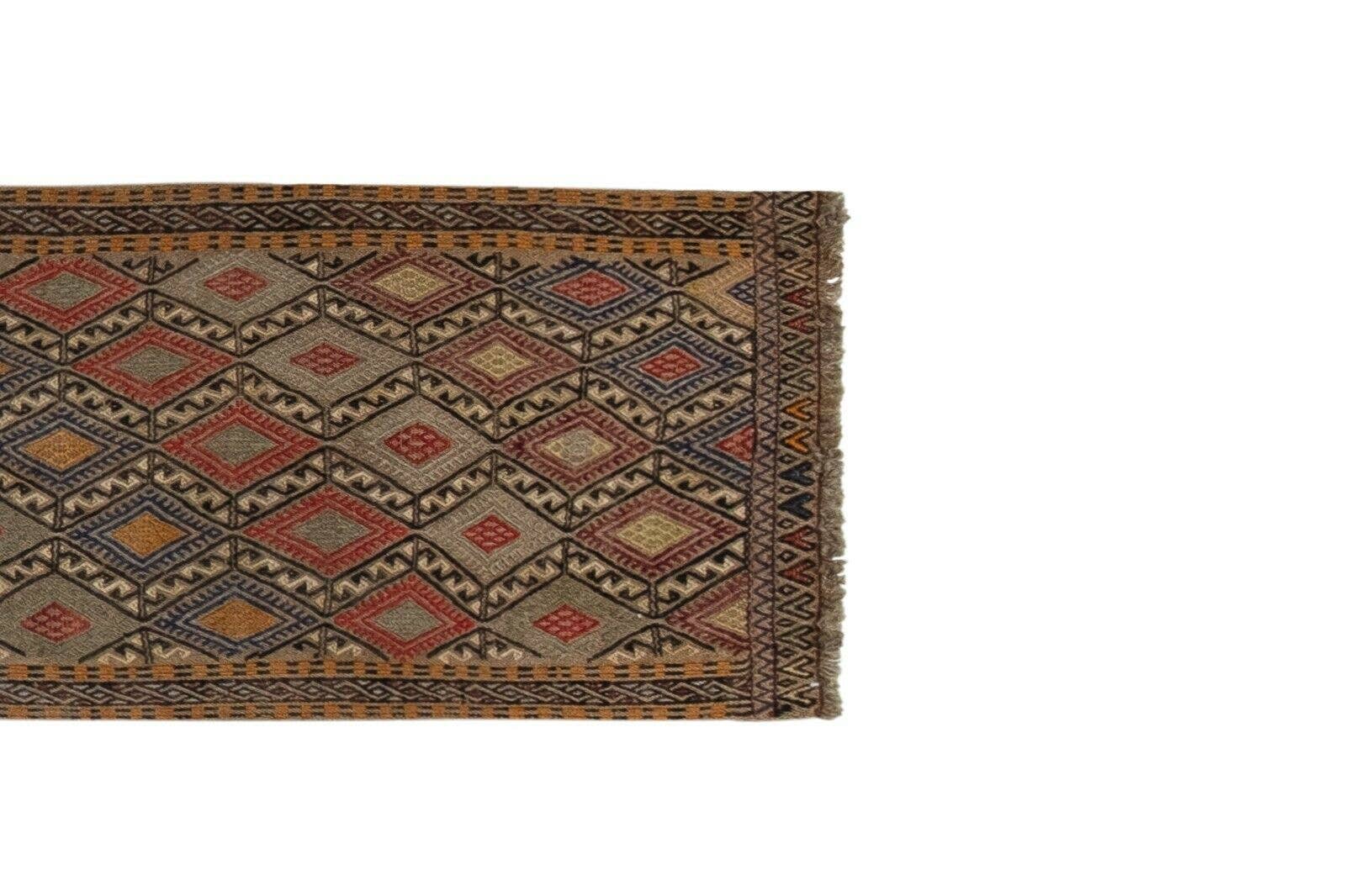 Vintage Turkish Kilim Runner 1'8'' x 13'9''