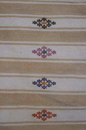 Vintage Turkish Kilim Rug 6'8'' x 8'1''