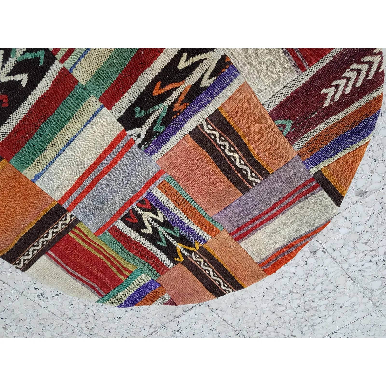 Vintage Turkish Rug 33'' x 33''