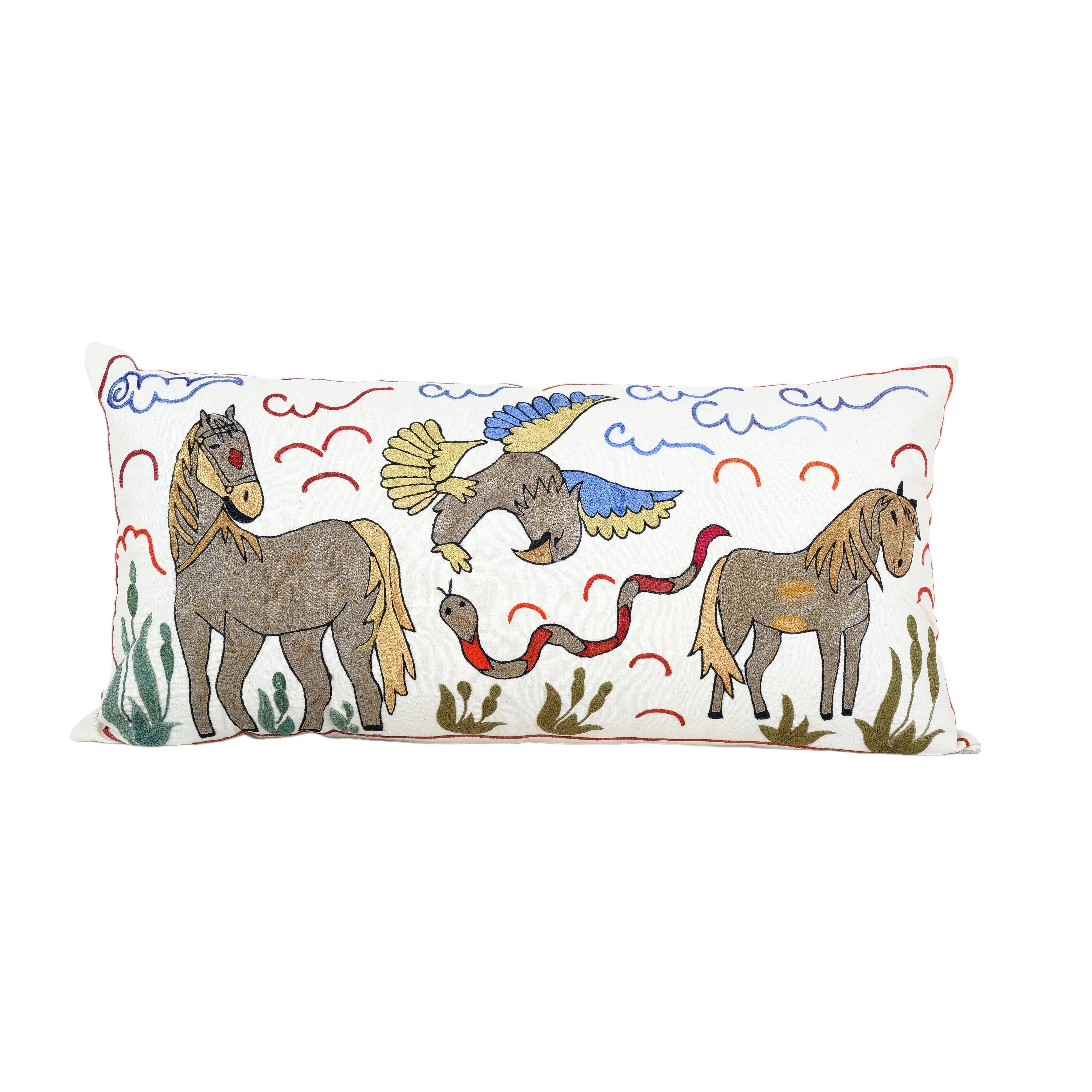 Fish Suzani Bedding Pillow Cover | 18'' x 35''