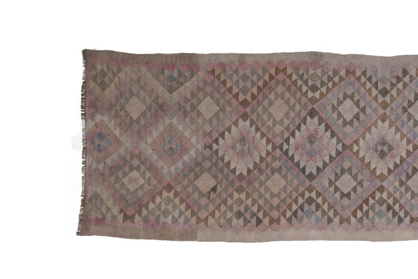Vintage Turkish Kilim Runner 2'9'' x 12'2''