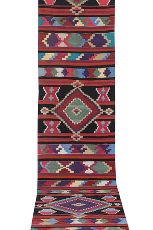 Vintage Turkish Anatolian Kilim Runner 2'9'' x 14'1''