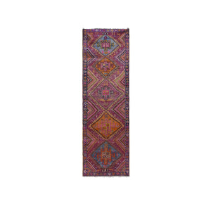 Vintage Herki Runner Rug 4'2'' x 12'1''