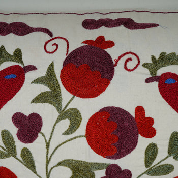 Bird Suzani Bedding Pillow Cover | 17'' x 33''