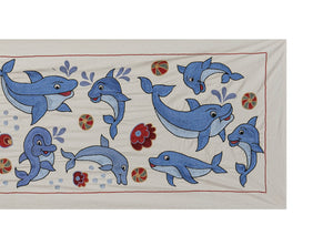 Fish Suzani Wall Hanging & Tablecloth | 18'' x 55''