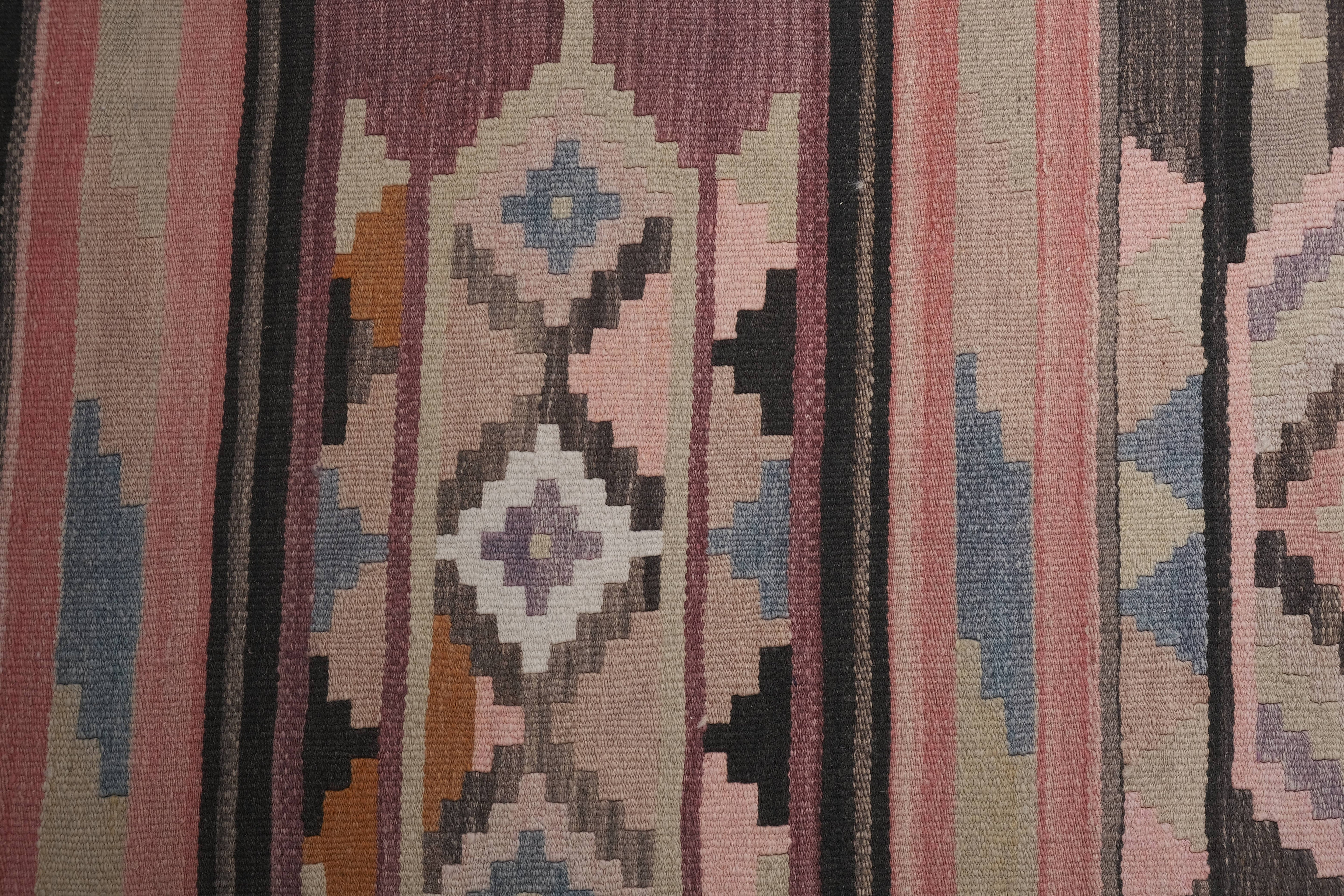 Vintage Turkish Kilim Runner 2'8'' x 24'8''