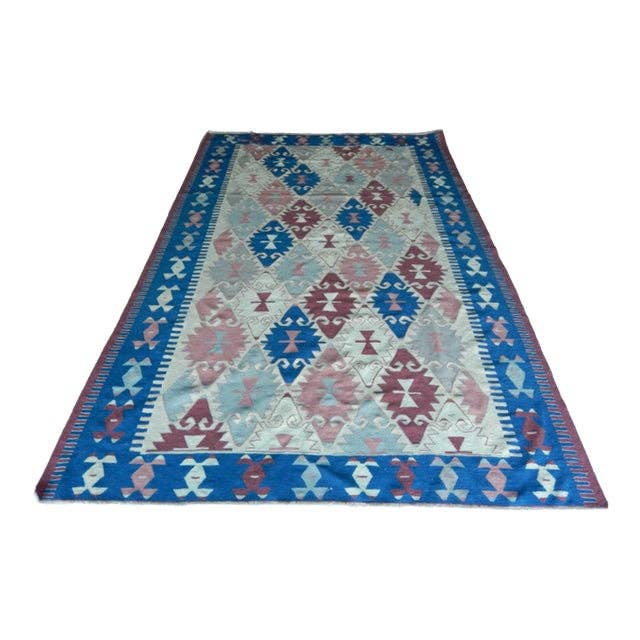 Vintage Turkish Kilim Rug 6'7'' x 9'8''