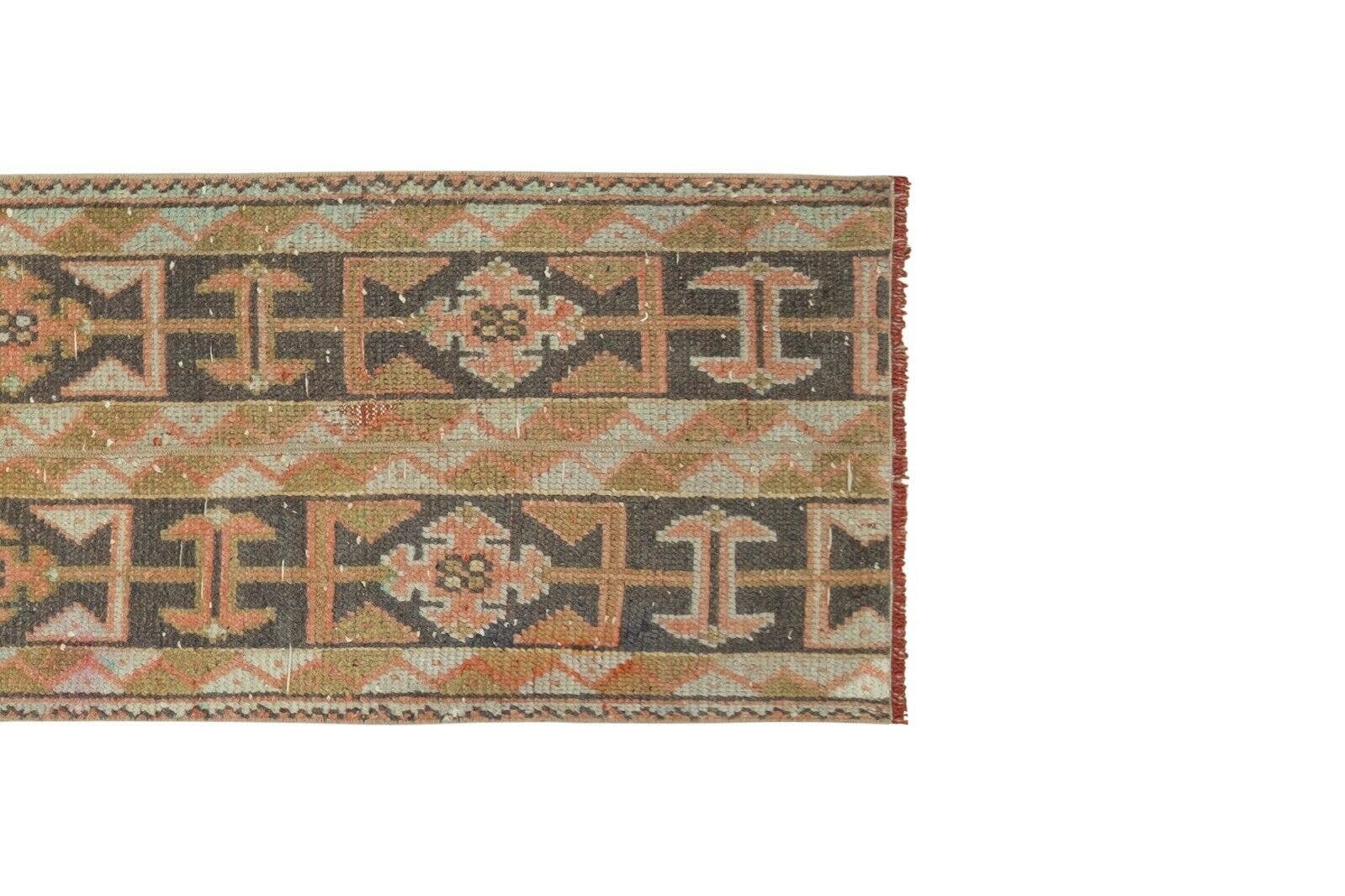 Vintage Turkish Runner Rug 1'8'' x 8'7''