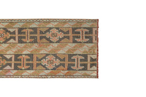 Vintage Turkish Runner Rug 1'8'' x 8'7''