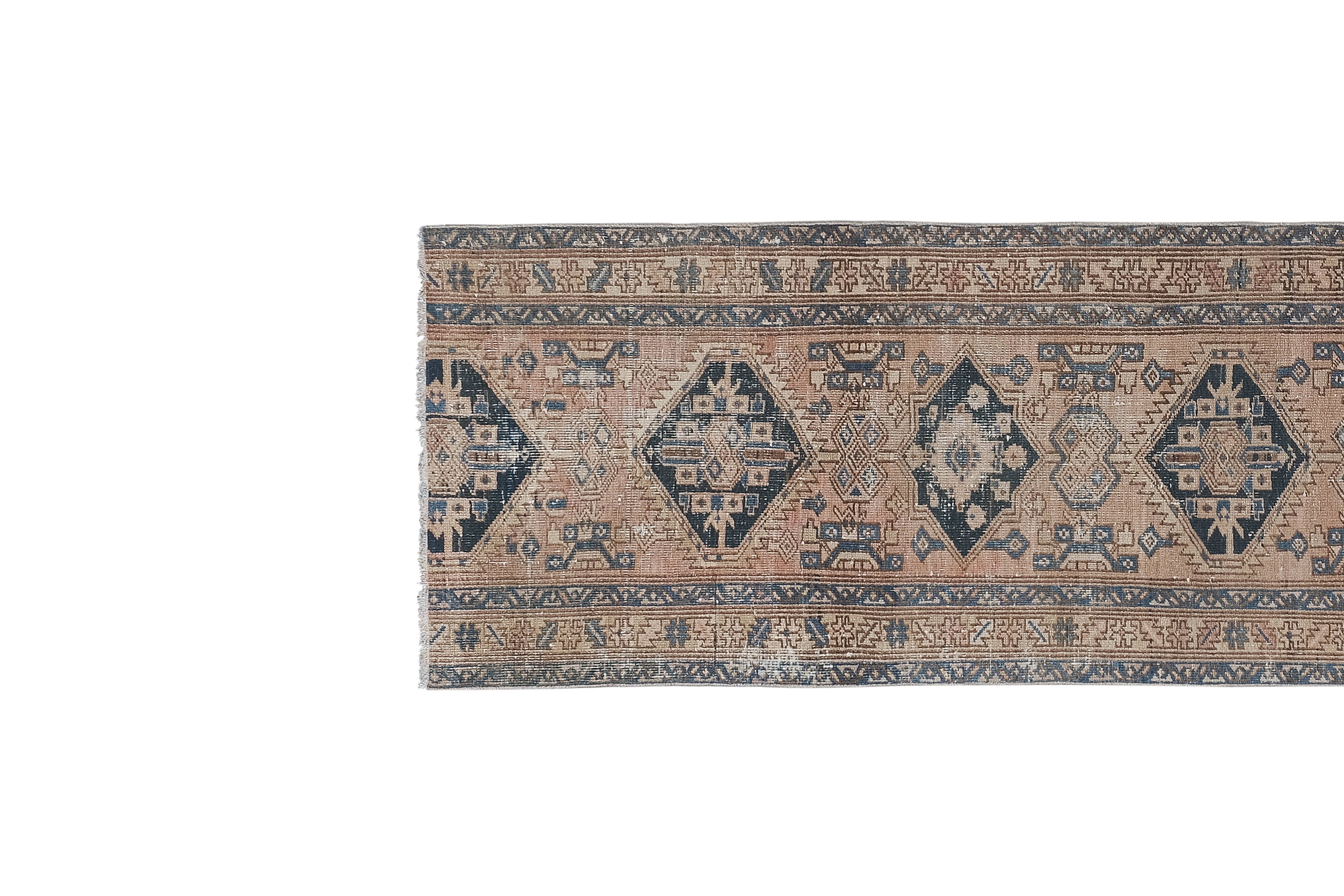 Vintage Turkish Anatolian Runner Rug 3'1'' x 12'4''