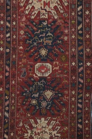 Vintage Turkish Anatolian Soumac Runner Rug 4'5'' x 9'8''