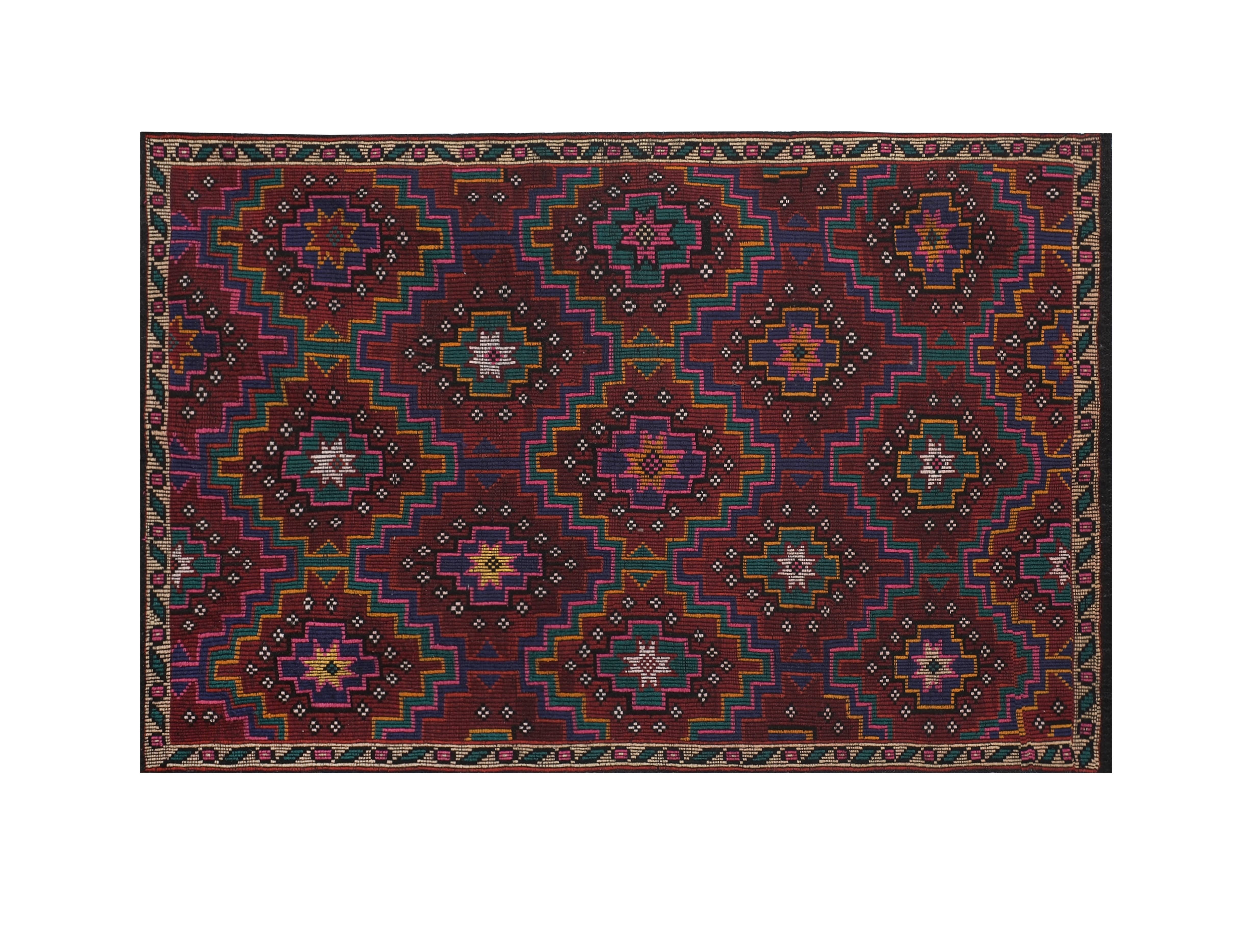 Vintage Turkish Kilim Rug 6'2'' x 9'7''
