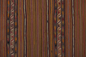 Vintage Turkish Kilim Rug 5'5'' x 12'1''