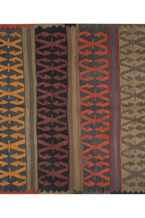 Vintage Turkish Konya Kilim Runner 4'11'' x 10'1''