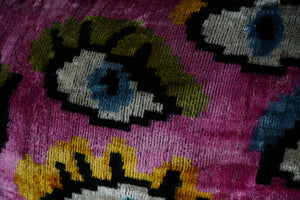 Silk Ikat Velvet Pillow Cover | 16'' x 47''