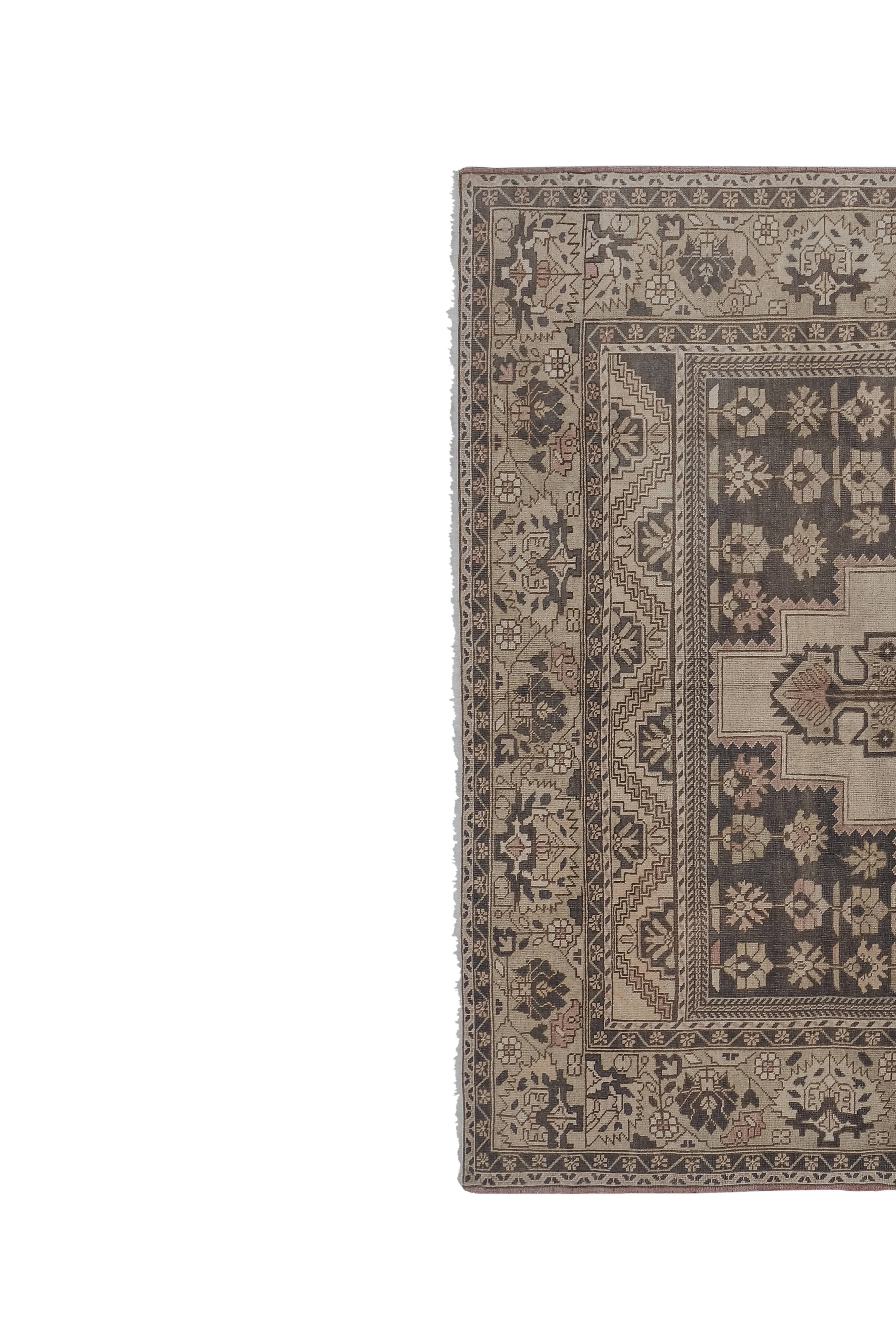 Vintage Turkish Konya Rug 7'7'' x 12'2''
