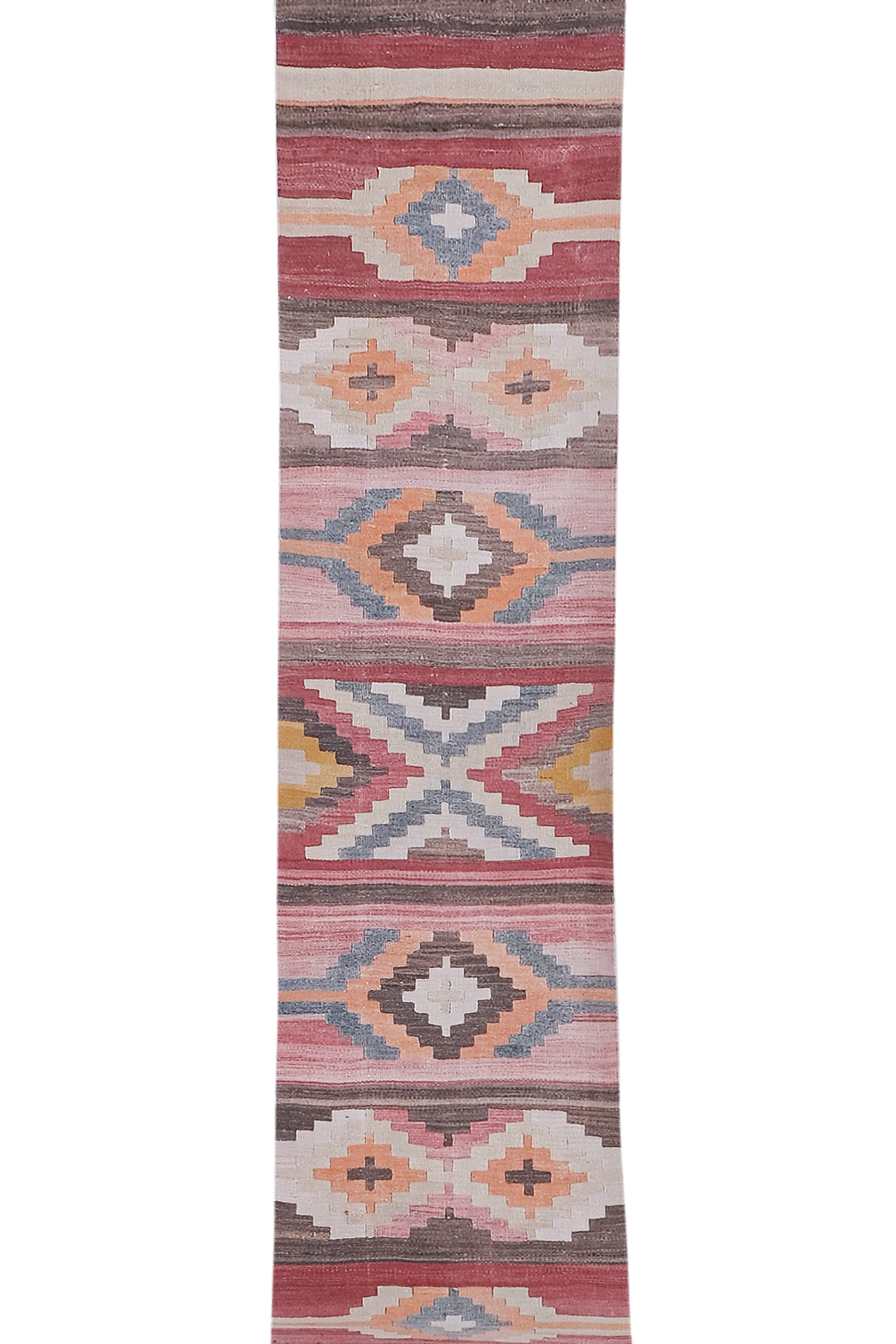 Vintage Turkish Kilim Runner 2'6'' x 21'8''