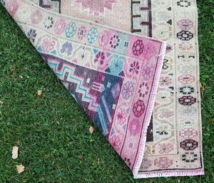 Vintage Kurdish Runner Rug 2'9'' x 13'