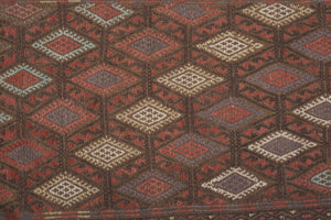 Vintage Turkish Kilim Runner 1'11'' x 17'5''