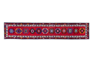 Vintage Herki Runner Rug 2'6'' x 12'4''