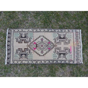 Vintage Turkish Rug 19'' x 40''