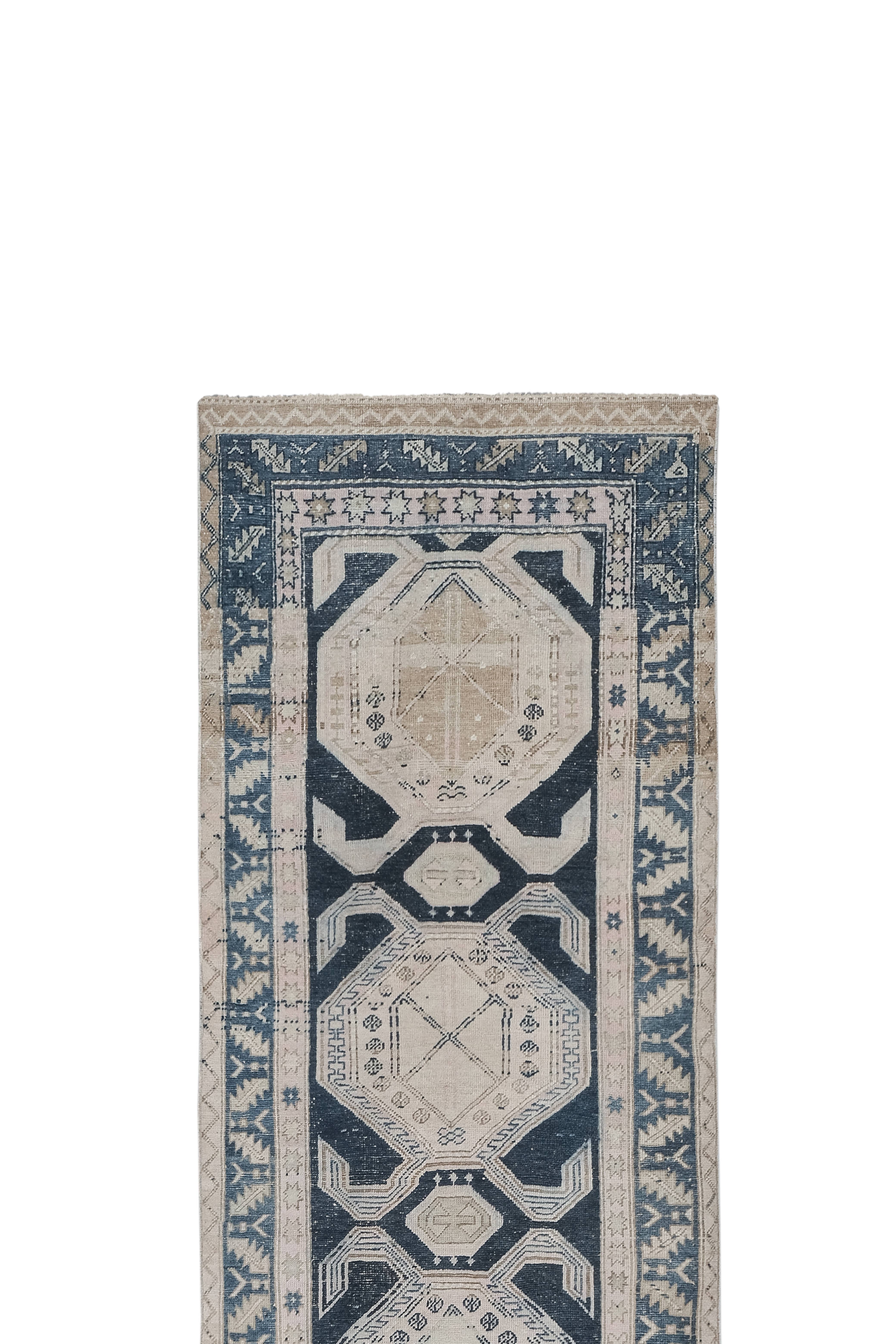 Vintage Turkish Karapinar Runner Rug 3'11'' x 12'10''