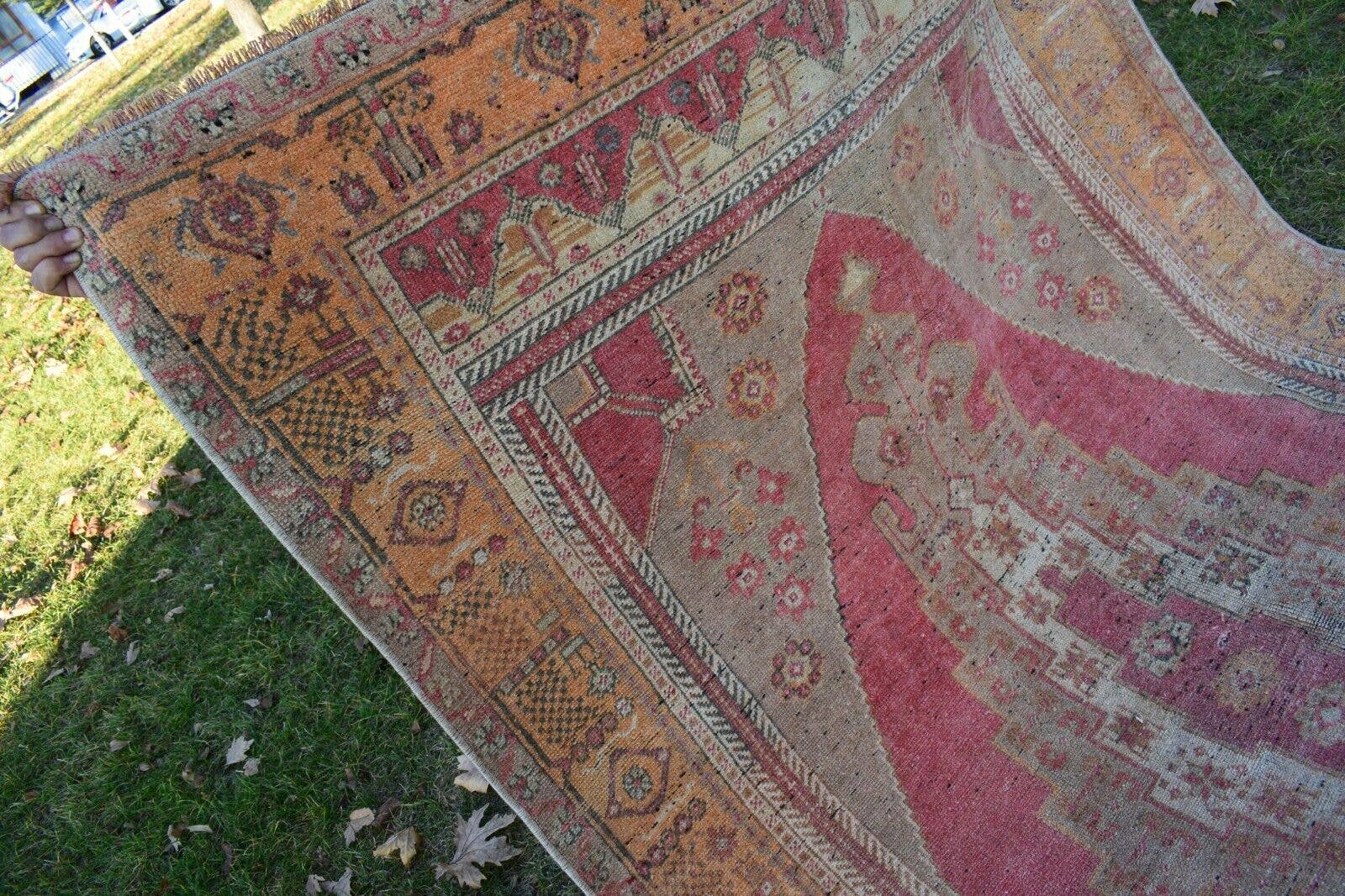 Vintage Turkish Konya Rug 4'9'' x 8'