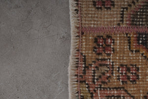 Vintage Turkish Karapinar Runner Rug 1'8'' x 17'2''