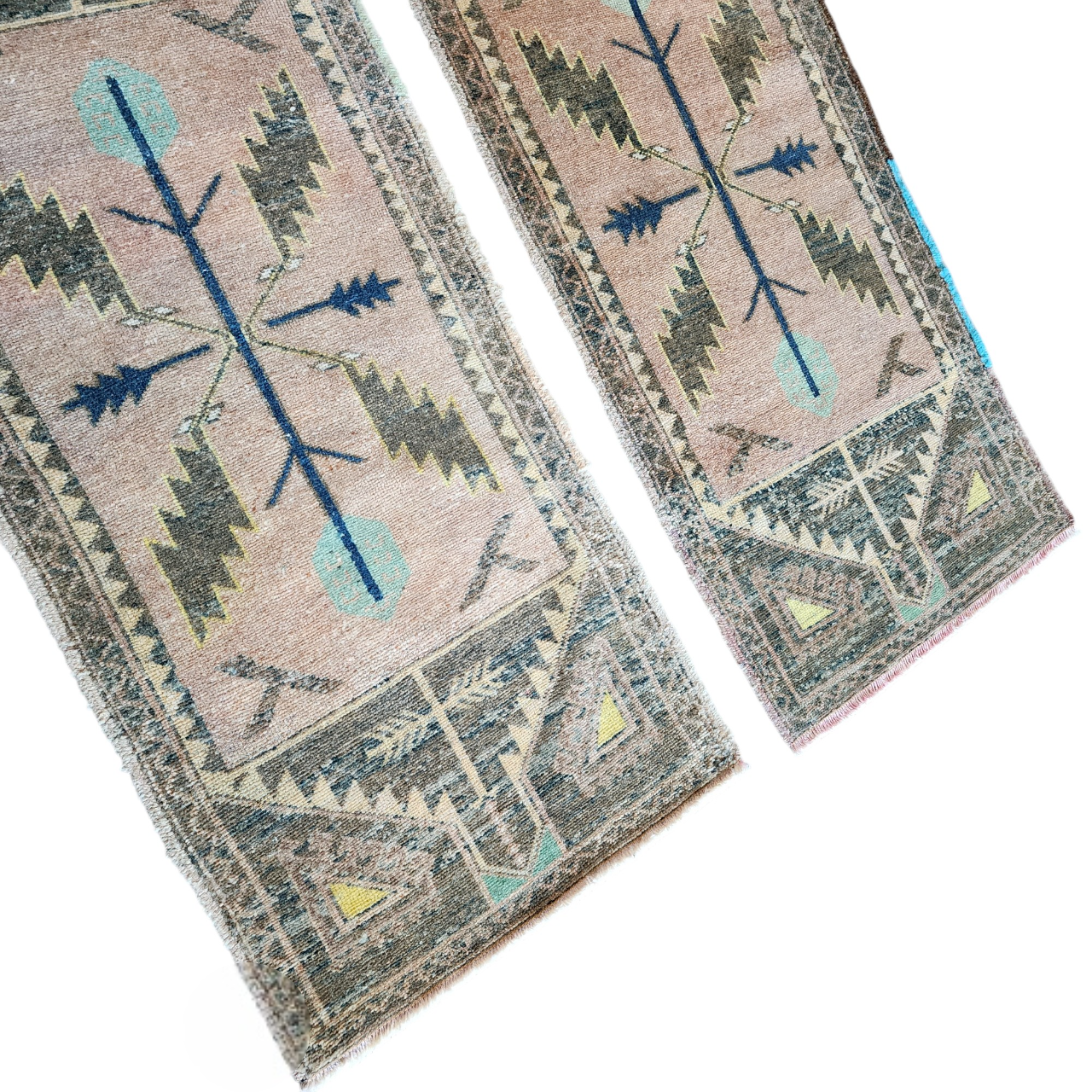 Vintage Turkish Yastik Rugs Set of 2 | 20'' x 45''