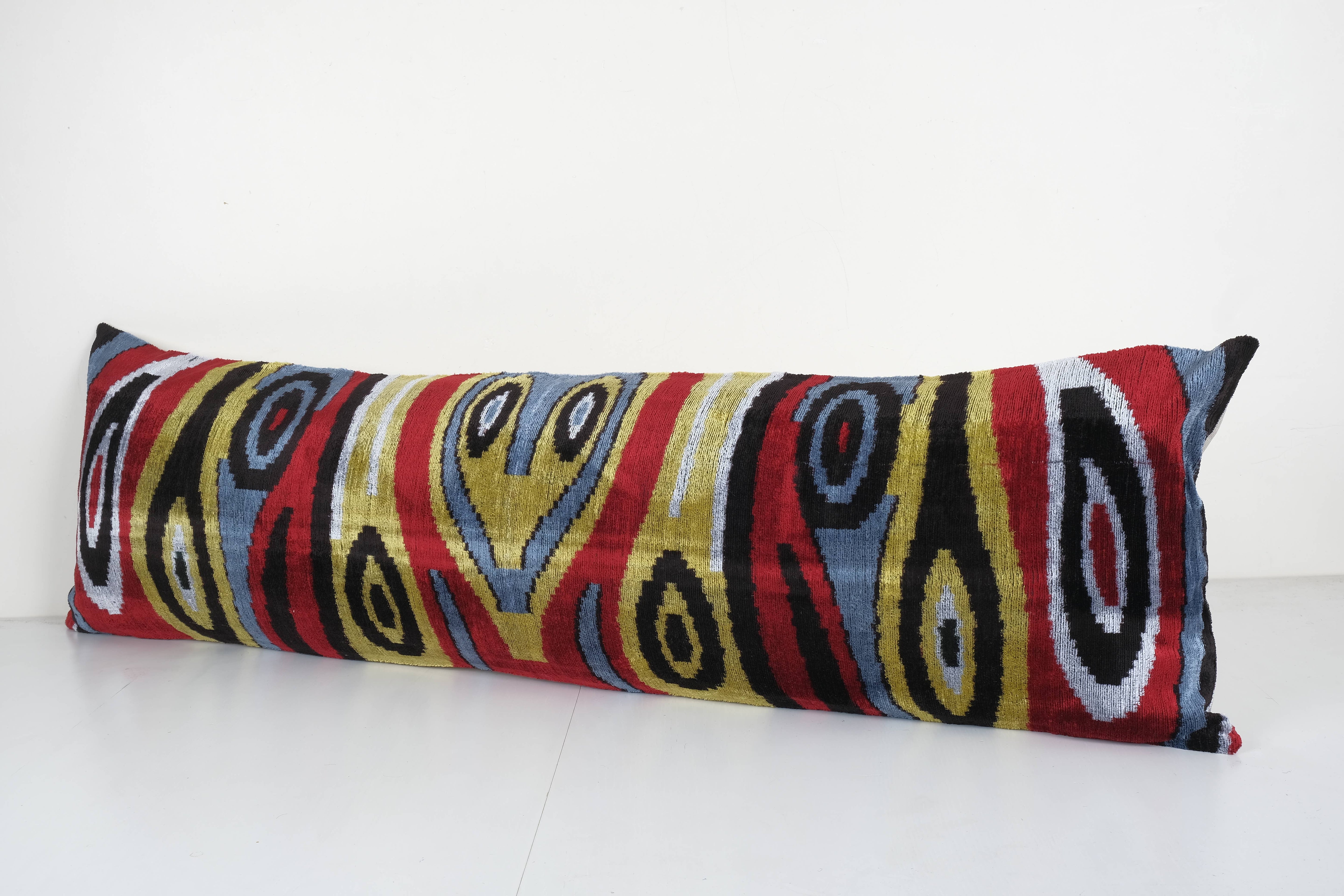 Silk Ikat Velvet Pillow Cover | 14'' x 50''