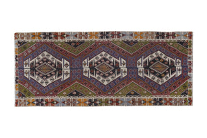 Vintage Turkish Anatolian Kilim Rug 4'11'' x 11'11''