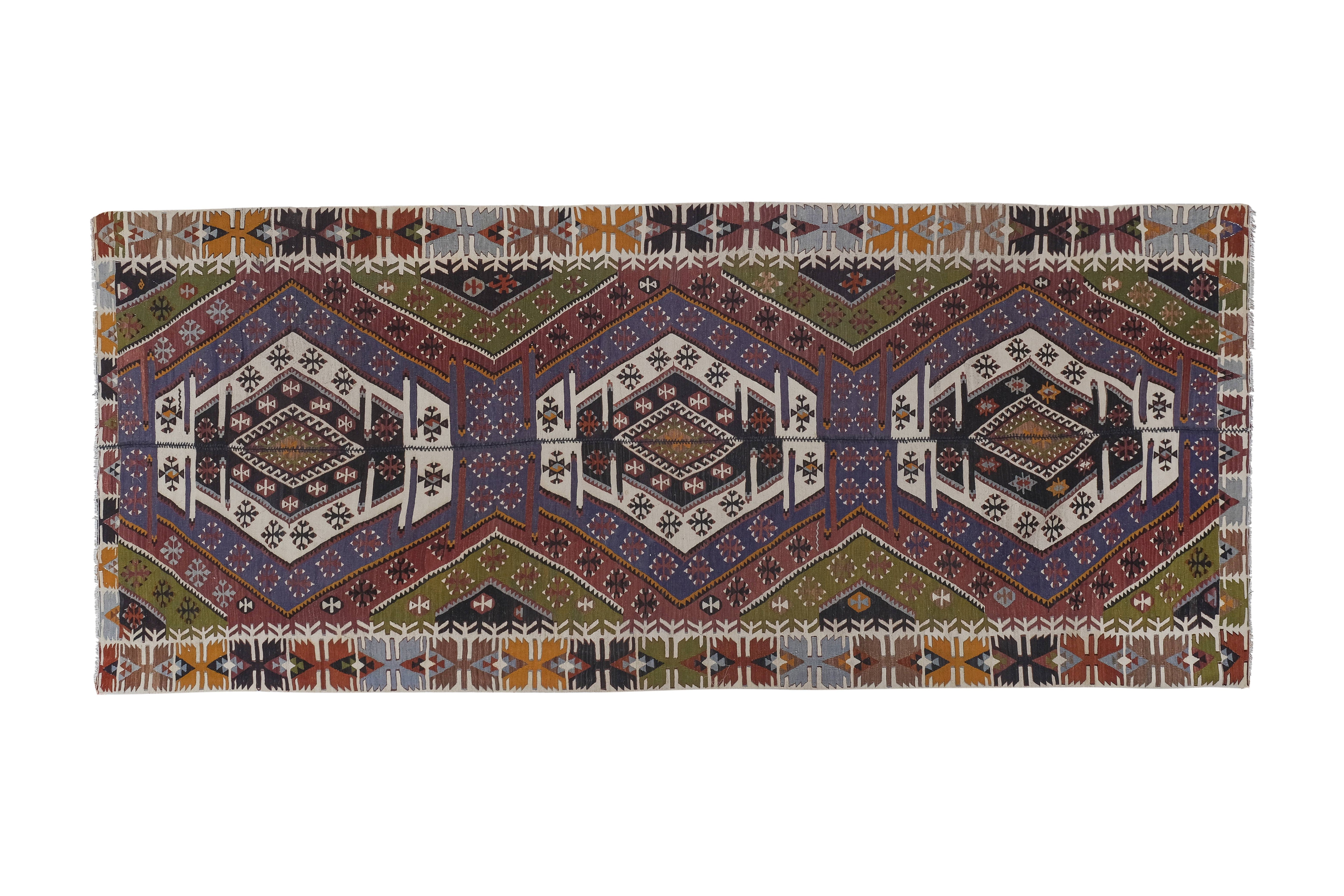 Vintage Turkish Anatolian Kilim Rug 4'11'' x 11'11''