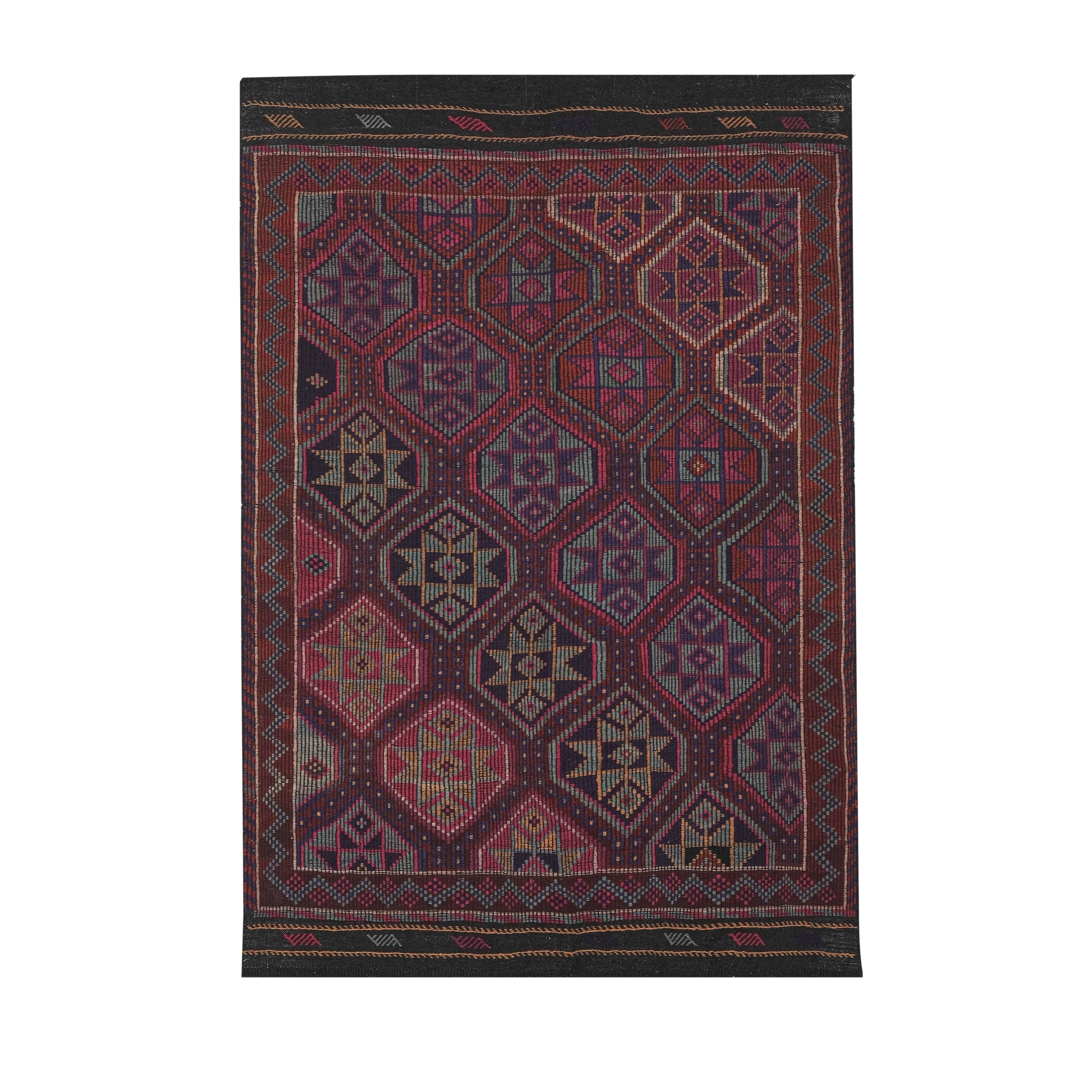 Vintage Turkish Kilim Rug 5'9'' x 8'3''
