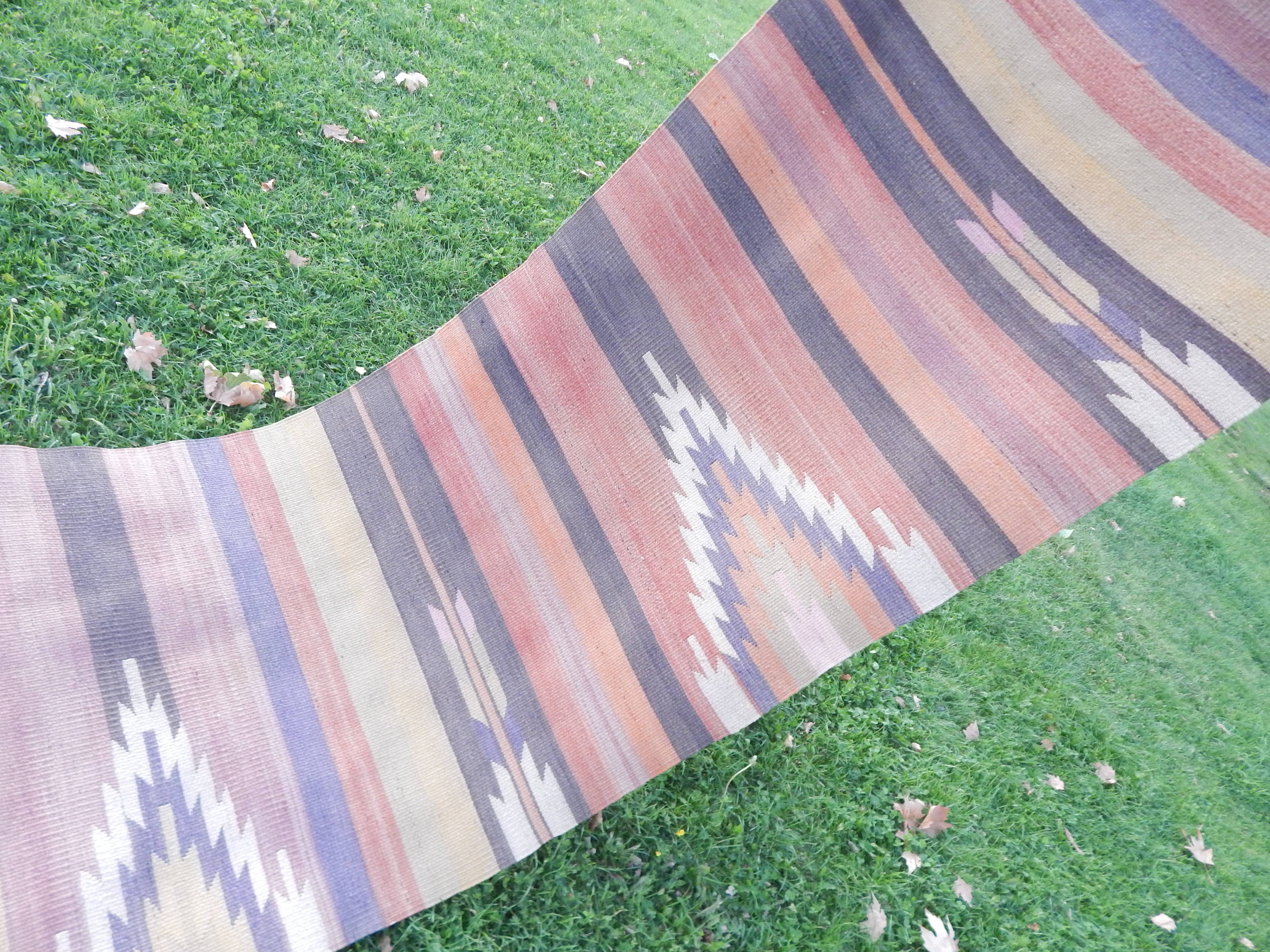 Vintage Turkish Kilim Runner 2'7'' x 7'8''