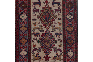Vintage Soumac Kilim Rug 3'5'' x 4'7''