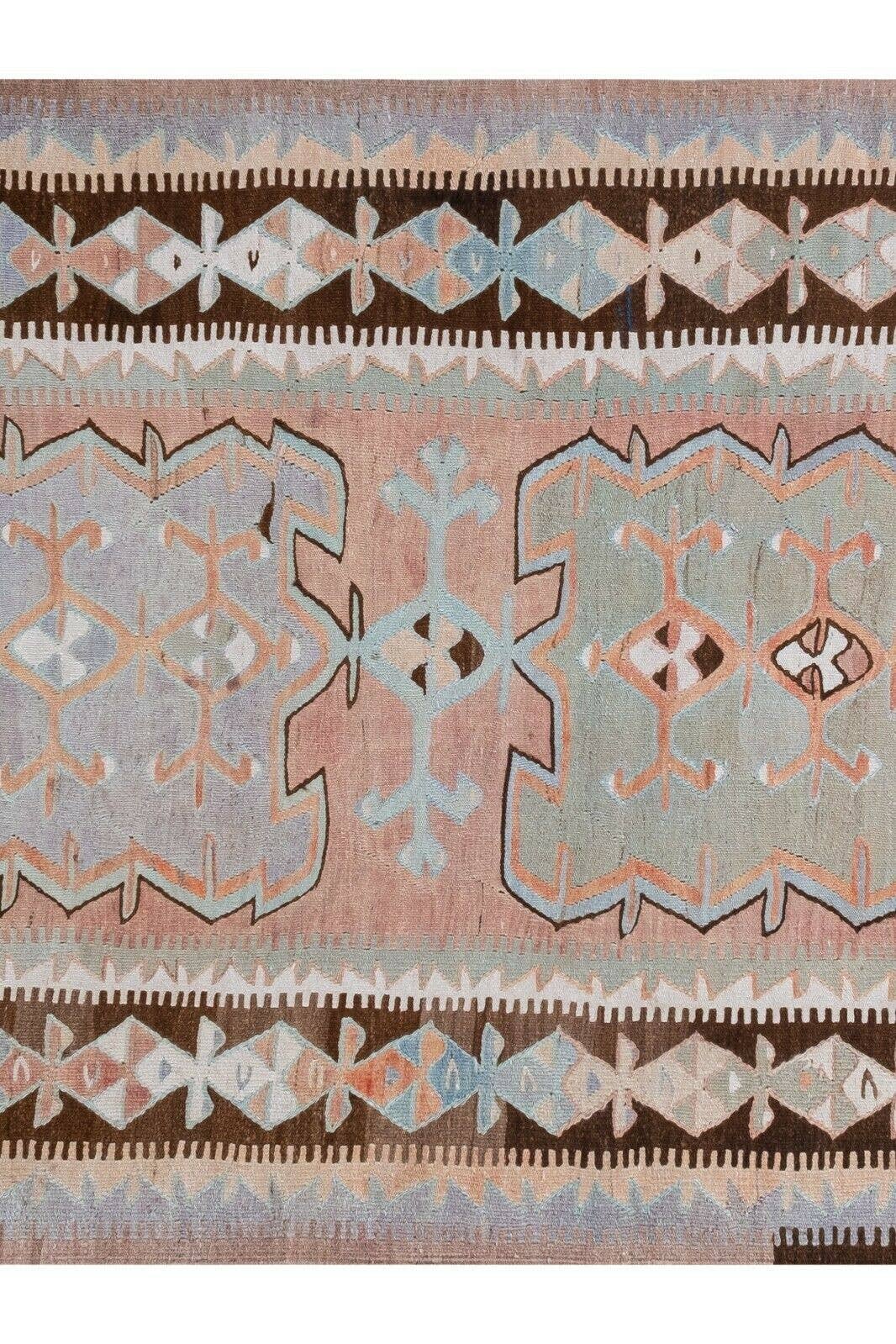 Vintage Turkish Kilim Rug 5'1'' x 11'10''