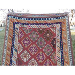 Vintage Turkish Anatolian Kilim Rug 5'1'' x 9'8''